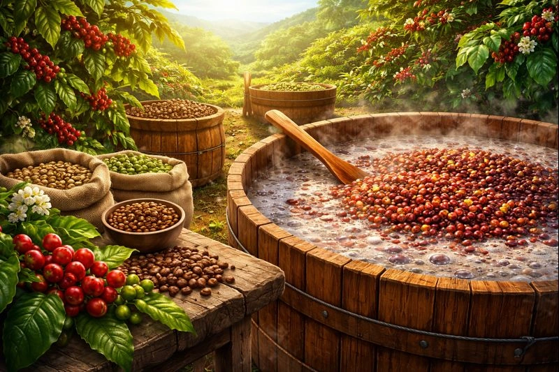 Biji Kopi Fermentasi Extended Process